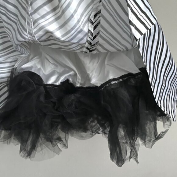 Vintage Jessica McClintock for Gunne Sax Chevron Strapless Mini Dress - 1 🇺🇸 - Picture 4 of 11